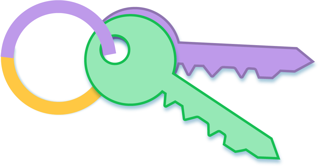 Teaching LGBTQ+ Health course graphic with keys motif